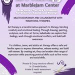Art therapy sessions blending various creative approaches for all ages at Marblejam Center.